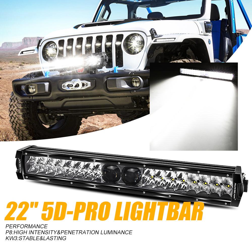 22 Inch 5D-PRO Series 22000LM Spot Beam Off Road Led Light Bar
