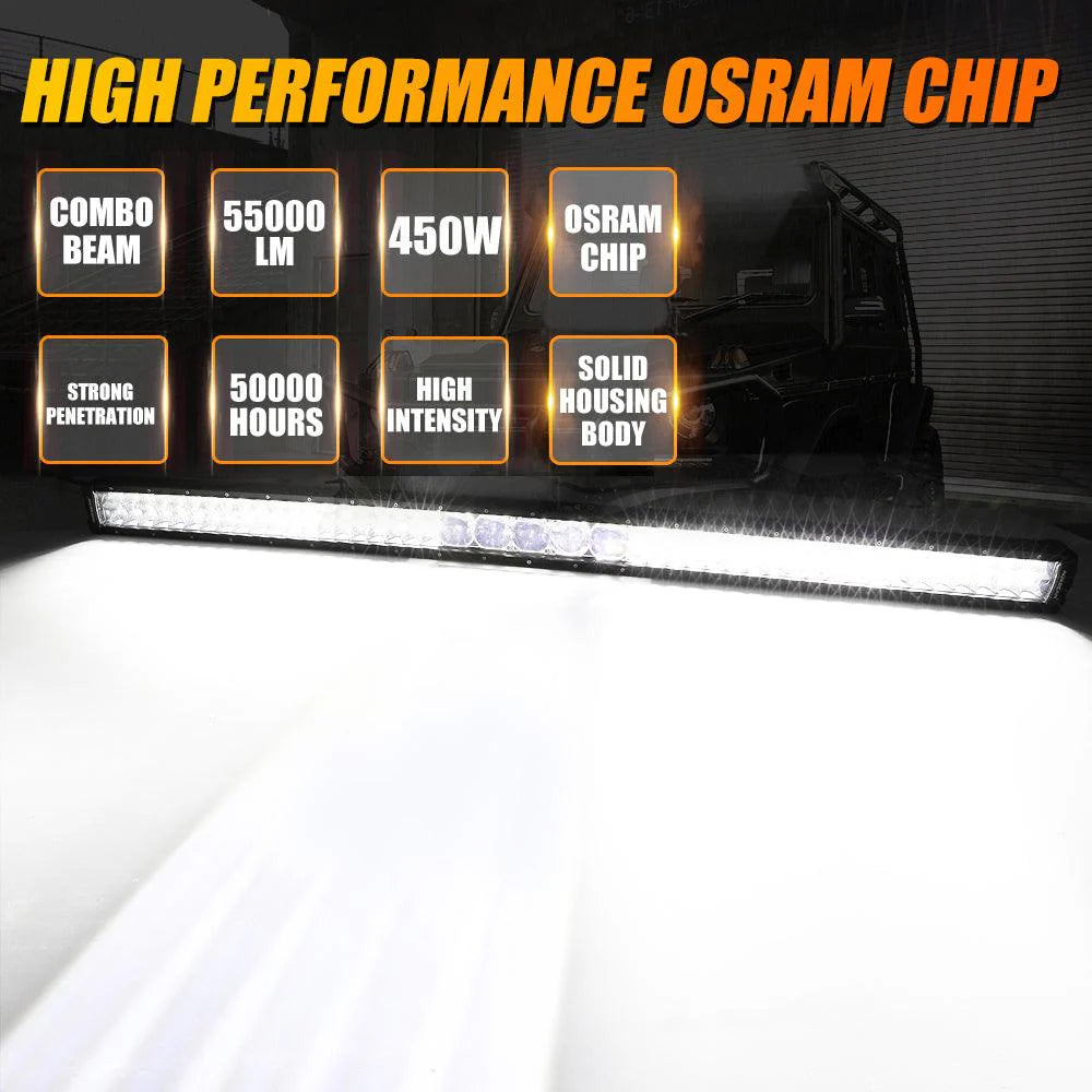 52 Inch 5D-PRO Series 55000LM Spot Beam Off Road Led Light Bar