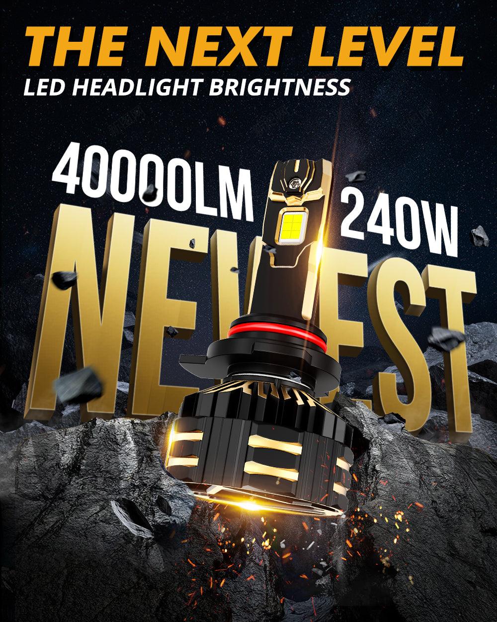 9012/HIR2 LED Headlight Bulbs 240W 40000LM GX-ULTRA Series 6500K Cool White | 2 Bulbs