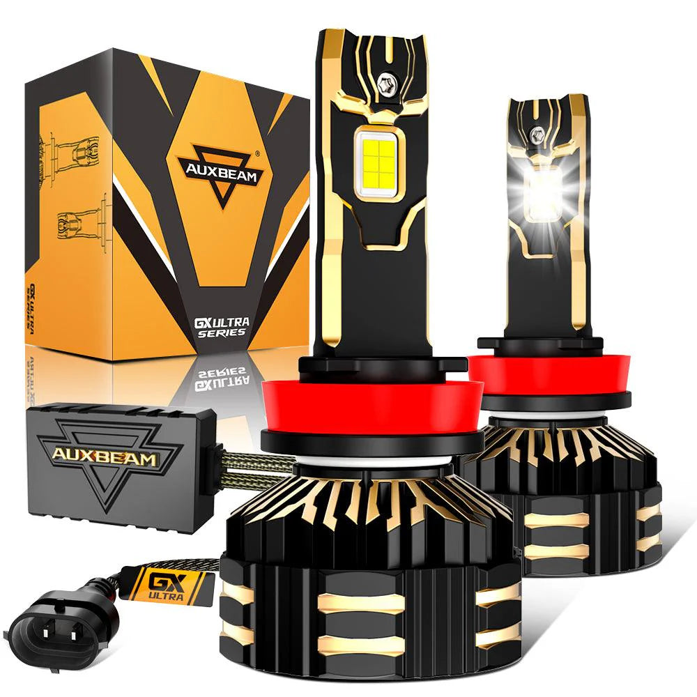 H11/H9/H8/H16JP LED Headlight Bulbs 240W 40000LM GX-ULTRA Series 6500K Cool White | 2 Bulbs